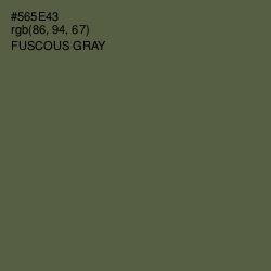 #565E43 - Fuscous Gray Color Image